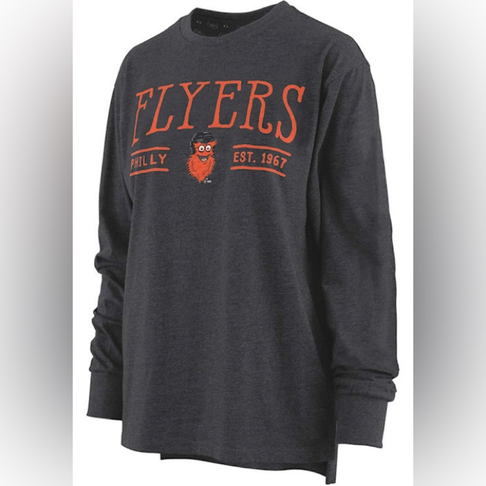 Philadelphia Flyers Gritty Long Sleeve Tee Relaxed Fit Black Shirt